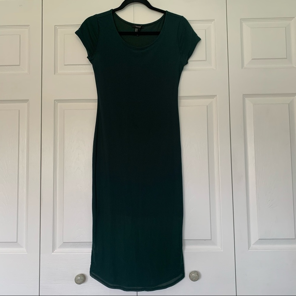 SOLD❗️FOREVER 21 - Emerald green body con dress